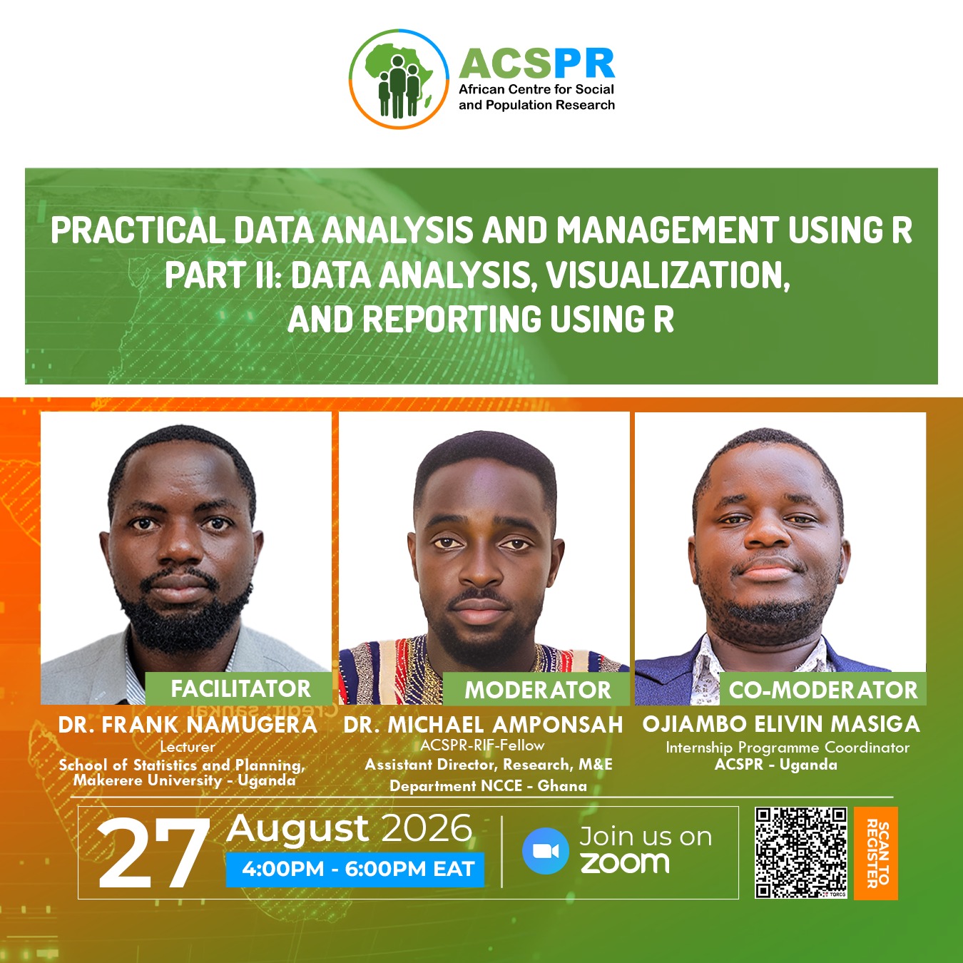 Upcoming ACSPR Webinar | Practical Data Analysis and Management Using R: Part II